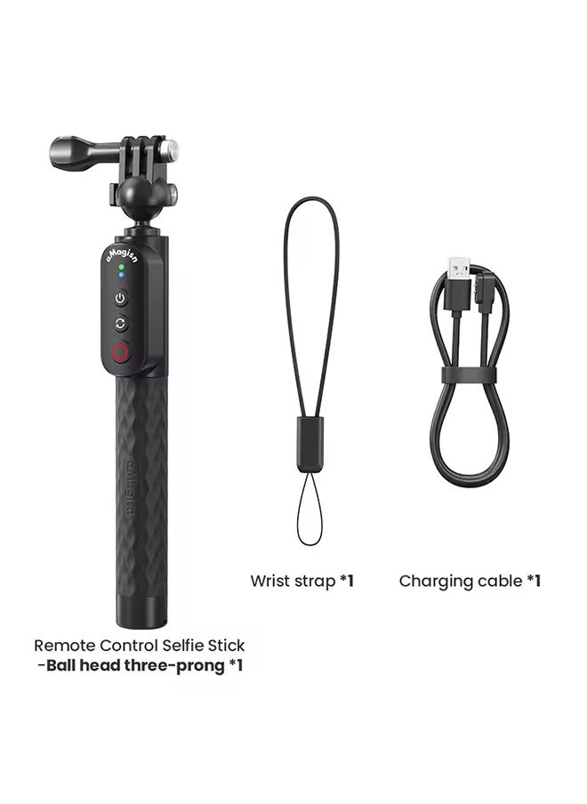 aMagisn aMagisn 1m Extendable Monopod Remote Control Waterproof Selfie Stick for Mobile Phone Gopro 13 12 11 Insta360 X4 X3 Ace AcePro 