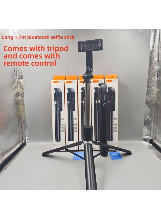 1.7 M Anti-shake Selfie Stick Travel Portable Mobile Phone Selfie Camera Artifact Mini 360 Rotating Floor Tripod-Color:1.7m -z19 Selfie Stick  - Image 4