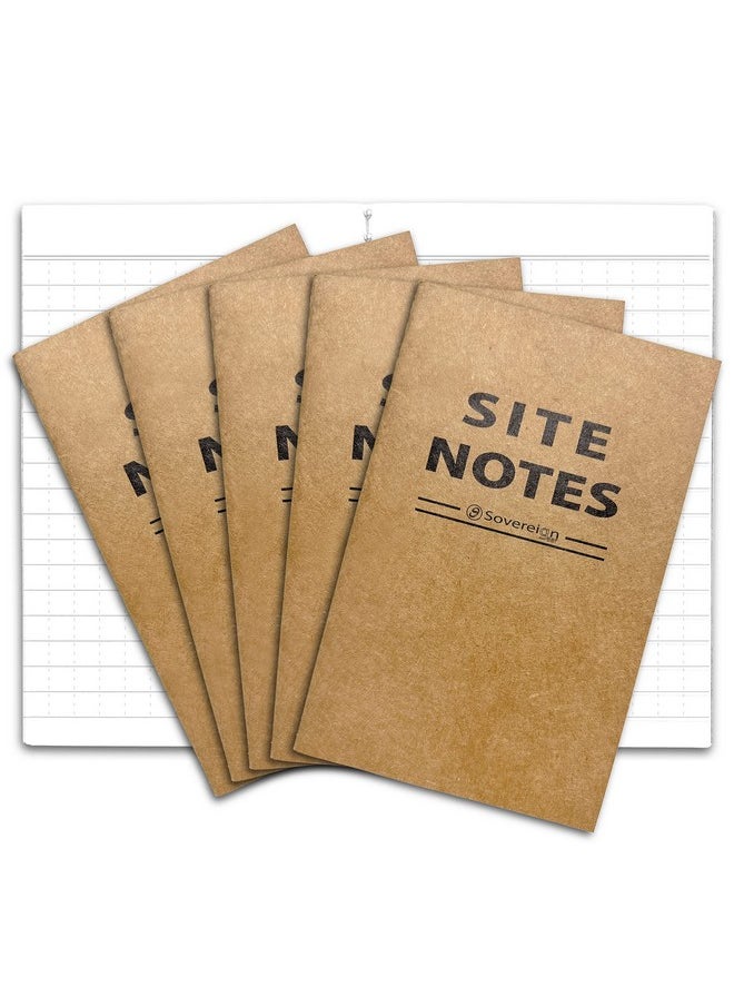 Sovereign-Gear Field Notes Notebooks 5 Pack | Small Field Memo Book Notepad Refill for Refillable Leather Pocket Field Notes Cover, Leather Journal Wallet | Universal White Paper Stitched 3.5x5.5"  - Image 1