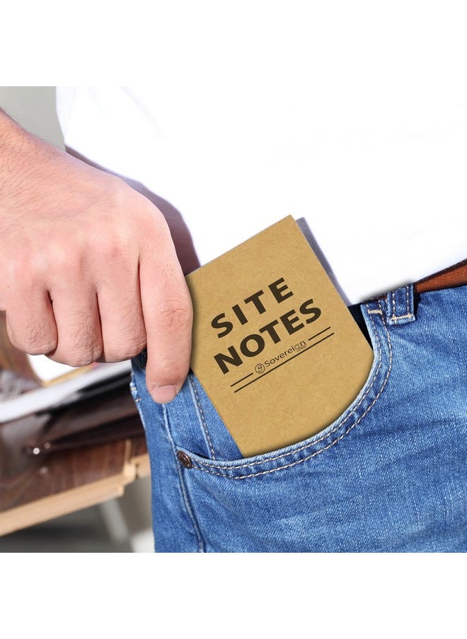 Sovereign-Gear Field Notes Notebooks 5 Pack | Small Field Memo Book Notepad Refill for Refillable Leather Pocket Field Notes Cover, Leather Journal Wallet | Universal White Paper Stitched 3.5x5.5"  - Image 4