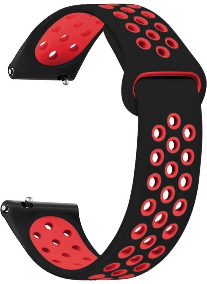 Tagomoon - Huawei Watch GT2 46MM Compatible Soft Textured Nike Style Perforated Patterned Silicone Band Strap - Image 1