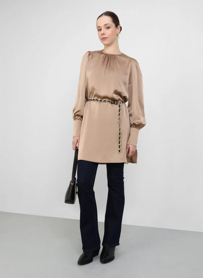 رفقة من مودانيسا Light Brown - Tunic - Refka