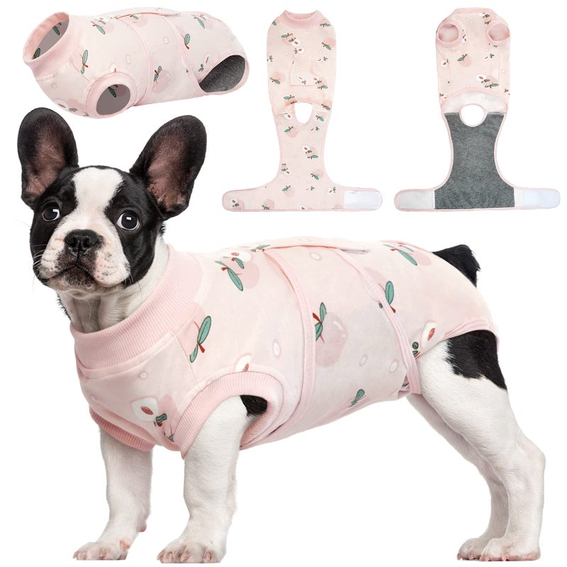 Kuoser Recovery Suit for Dogs Cats After Surgery, Professional Pet Recovery Shirt Dog Abdominal Wounds Bandages, Substitute E-Collar & Cone,Prevent Licking Dog Onesies Pet Surgery Recovery Suit - Image 1