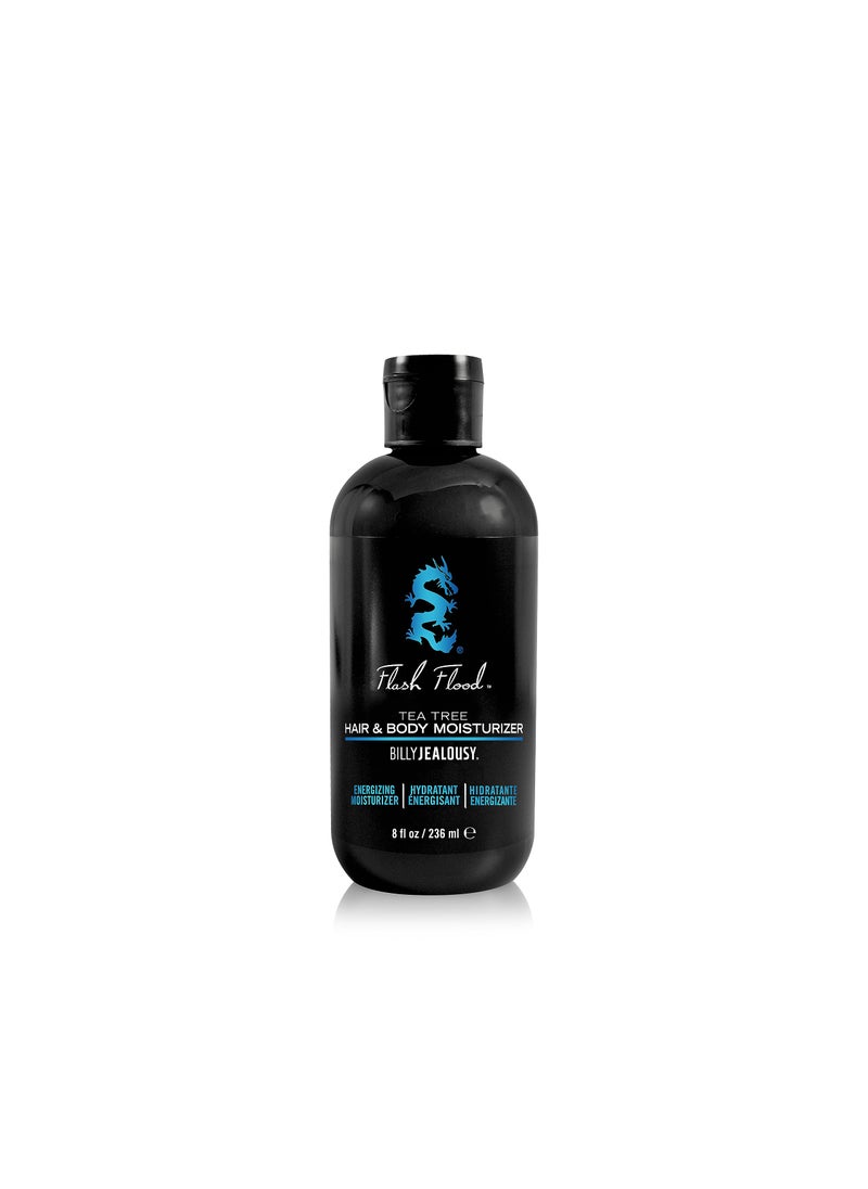 Billy Jealousy - Billy Jealousy Flash Flood Tea Tree Hair & Body Moisturizer Ideal for All Hair & Skin Types with Tea Tree, Lavender and Peppermint, 8 Fl Oz - Image 1