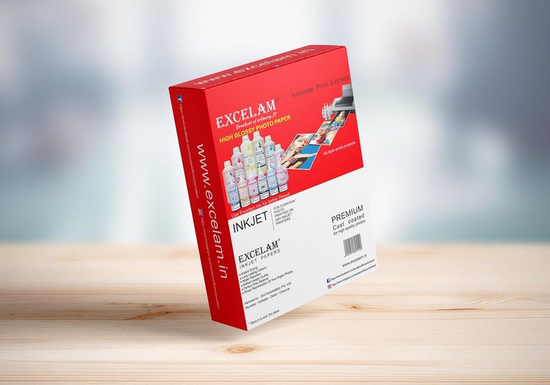 Excelam Super Glossy Series UnRuled A4 180 gsm Photo Paper, Set Of 50 Sheets | Pack of 1 - Image 2