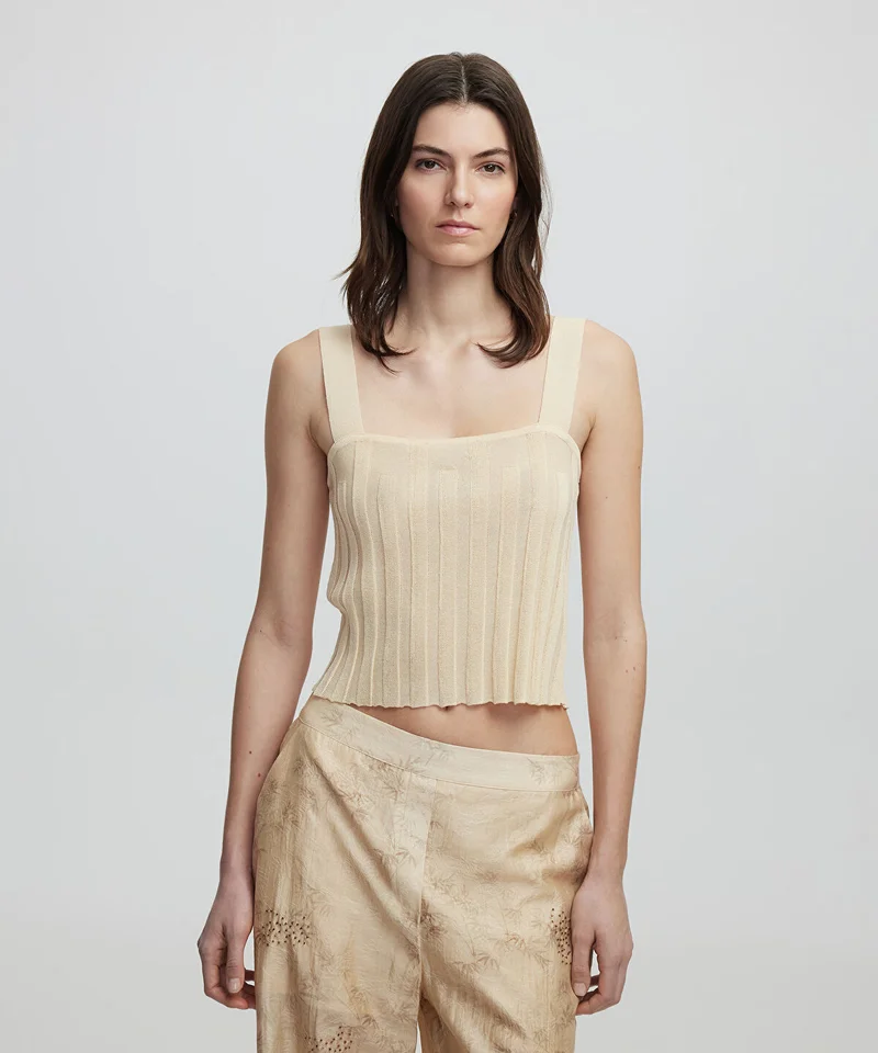 ابيكول Strappy Knit Top
