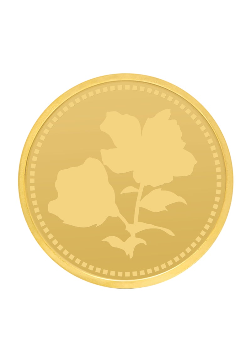 RG REFINERY Rafmoh Bullion 2 Gram 24k Gold Coin with Rose Design - 2 Grams Gold Coin 24KT 999.9 Purity - Image 2