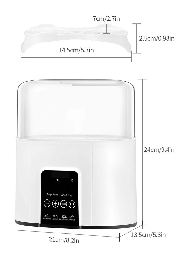 Baby Bottle Warmer, Fast Warming, 24H Constant Mode Breast Milk Warmer, Baby Food Heater & Defrost Warmer with Timer for Twins, LCD Display Accurate Temperature Adjustment