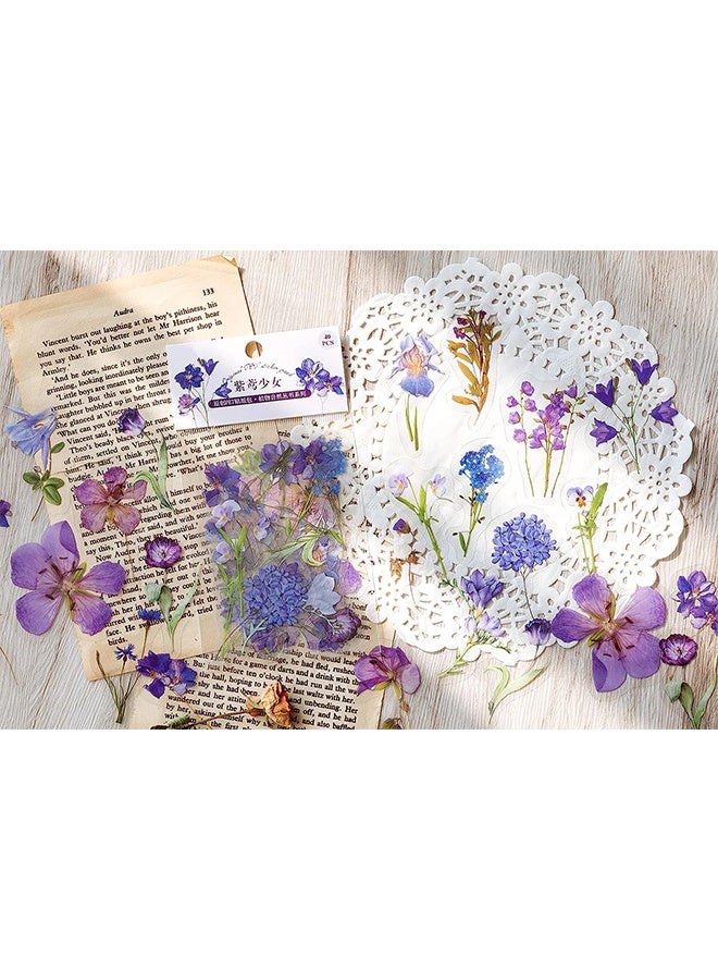 Depend Vintage Plants Stickers, PET Transparent Decoration Stickers for Scrapbook or Laptops, 3 Styles, 120pcs - Image 4