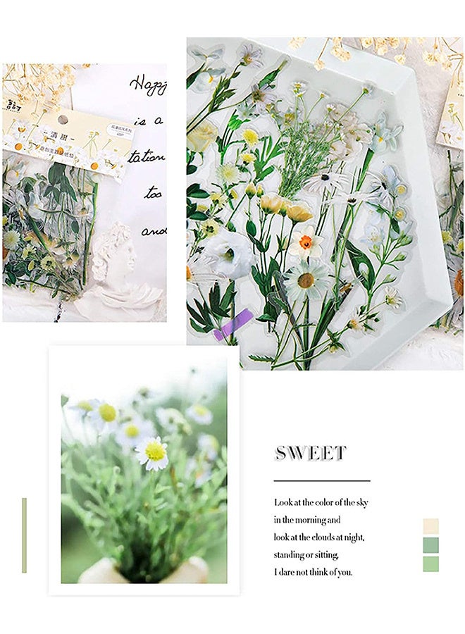 Depend Vintage Plants Stickers, PET Transparent Decoration Stickers for Scrapbook or Laptops, 3 Styles, 120pcs - Image 5