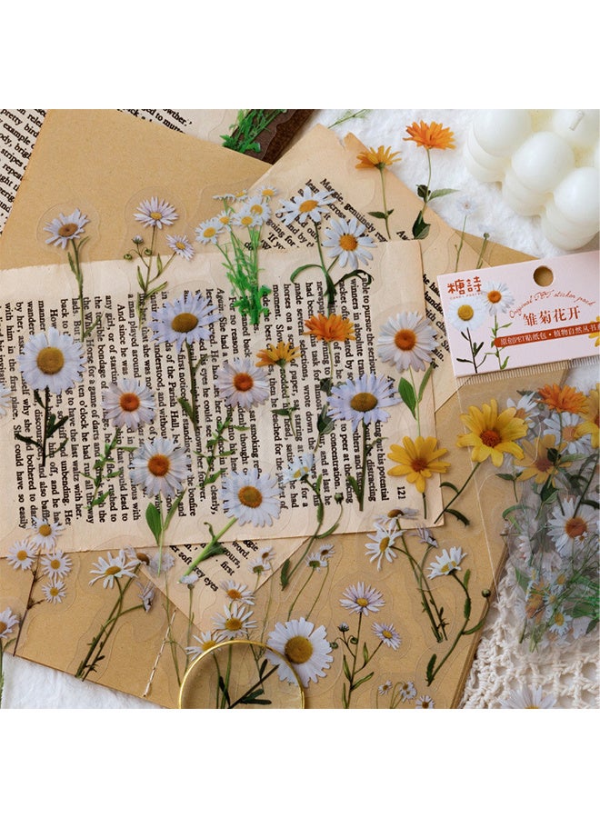 Depend Vintage Plants Stickers, PET Transparent Decoration Stickers for Scrapbook or Laptops, 3 Styles, 120pcs - Image 3