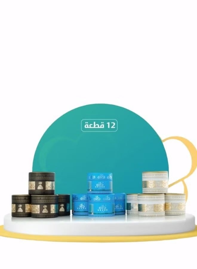 aashiq al-oud Mix incense 12 tablets of 10 grams each