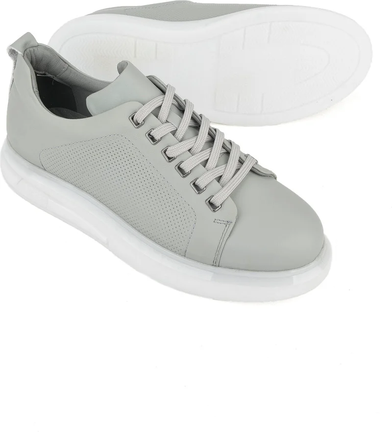 زيا Ziya, Men's Genuine Leather Sneaker 1411026Z865 Gray