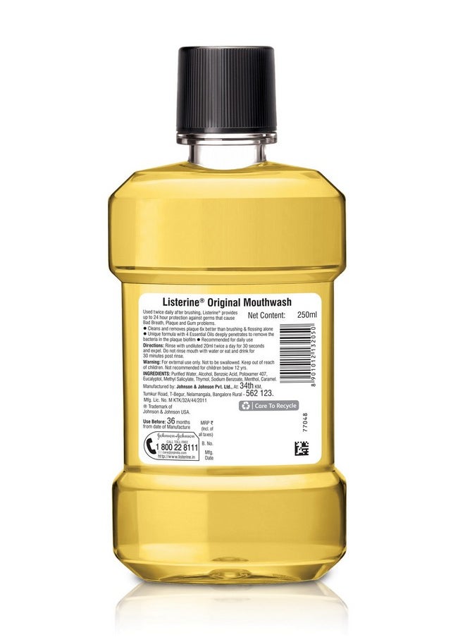 Listerine Listerine Original Mouthwash 250ml  - Image 2