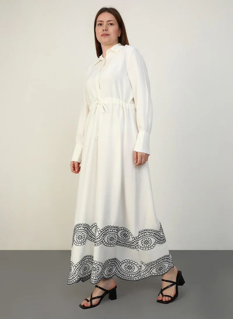 عالية من مودانيسا White - Plus Size Dress - Alia