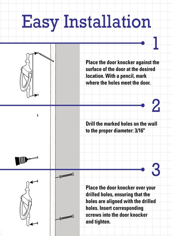 Hardware Essentials 852393 Bright Brass Door Knocker, 7-Inch - Image 5