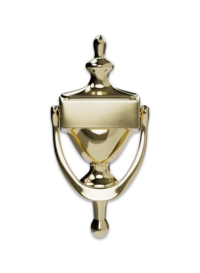 Hardware Essentials 852393 Bright Brass Door Knocker, 7-Inch - Image 1