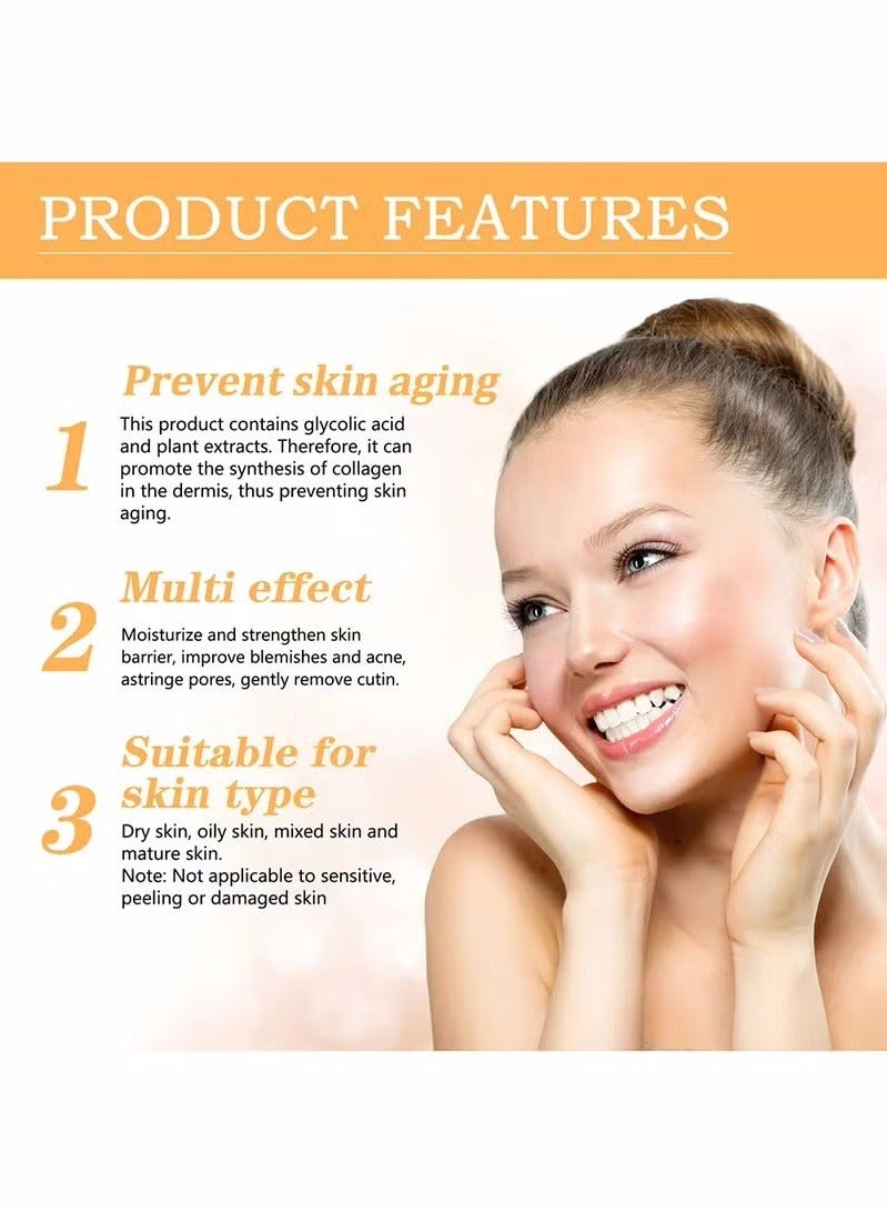 EELHOE Glycolic acid 7% Toner, A Facial Whitening Serum That Can Change Skin Tone And Exfoliate - Image 3