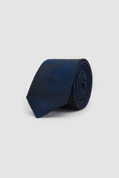 D'S DAMAT D'S Groom Navy Blue Patterned 5.5 cm Tie