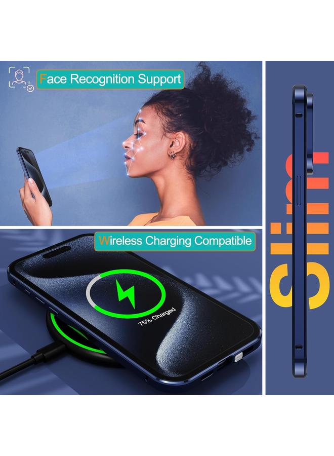 اس-توب جراب لهاتف iPhone 16 Pro Max، جراب مغناطيسي مزدوج الجوانب من الزجاج المقوى مضاد للتجسس - Image 4