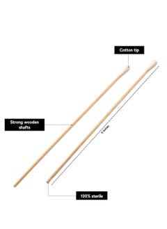 King Mariot Sterile Cotton Applicator 6 inch | Single-Use Wooden Stick with Firmly Wound Cotton Bud for Medical and Beauty Applications  - Image 3