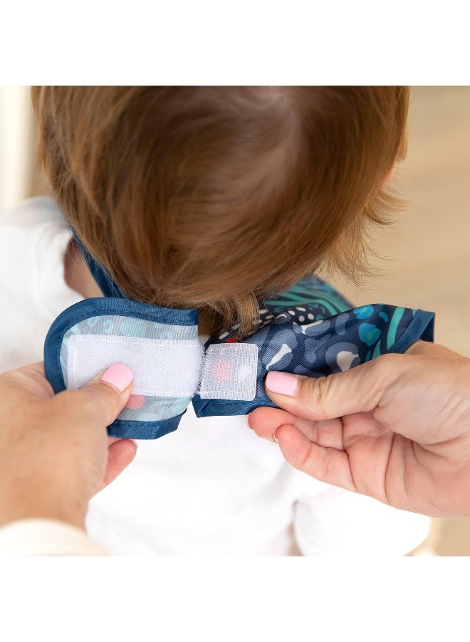 Bumkins Bibs for Girl or Boy, SuperBib Baby and Toddler for 6-24 Months, Essential Must Have for Eating, Feeding, Baby Led Weaning Supplies, Mess Saving Catch Food, Waterproof Fabric 3-pk Jungle - Image 5