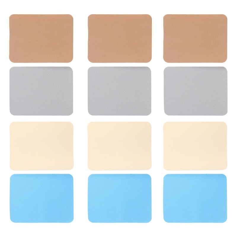 Iron On Denim Repair Patches 12pcs Yellow Sky Blue Grey Camel For Clothing DIY Crafts - Image 2