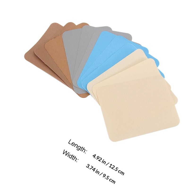 Iron On Denim Repair Patches 12pcs Yellow Sky Blue Grey Camel For Clothing DIY Crafts - Image 3