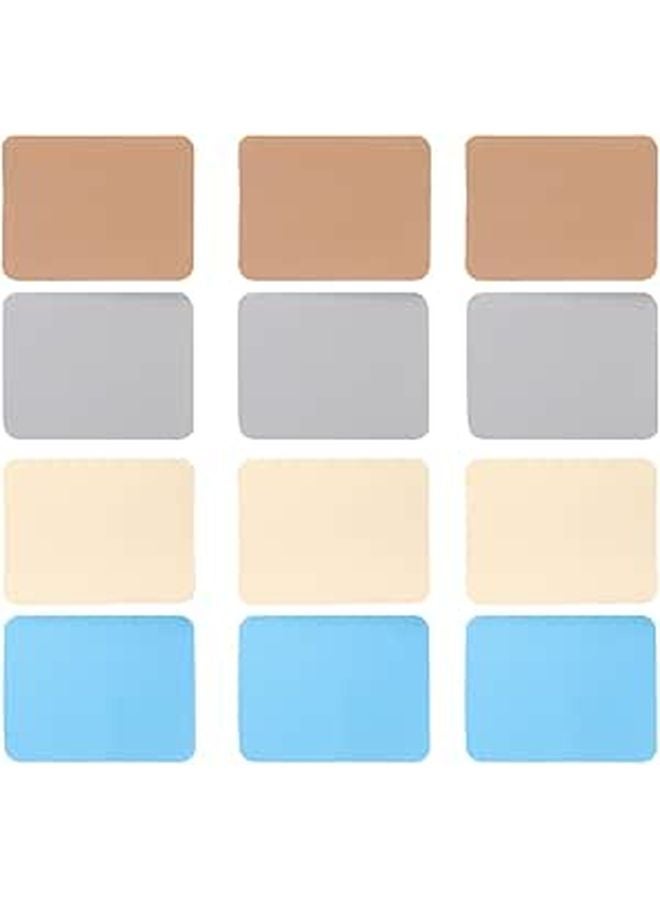 Iron On Denim Repair Patches 12pcs Yellow Sky Blue Grey Camel For Clothing DIY Crafts - Image 1