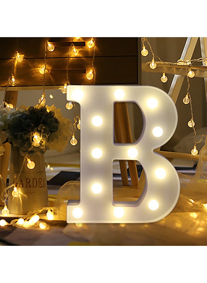فوبيري مصابيح LED من البلاستيك على شكل حرف B لل أو التثبيت على الأرض أبيض 22X18X4.5سم - Image 2