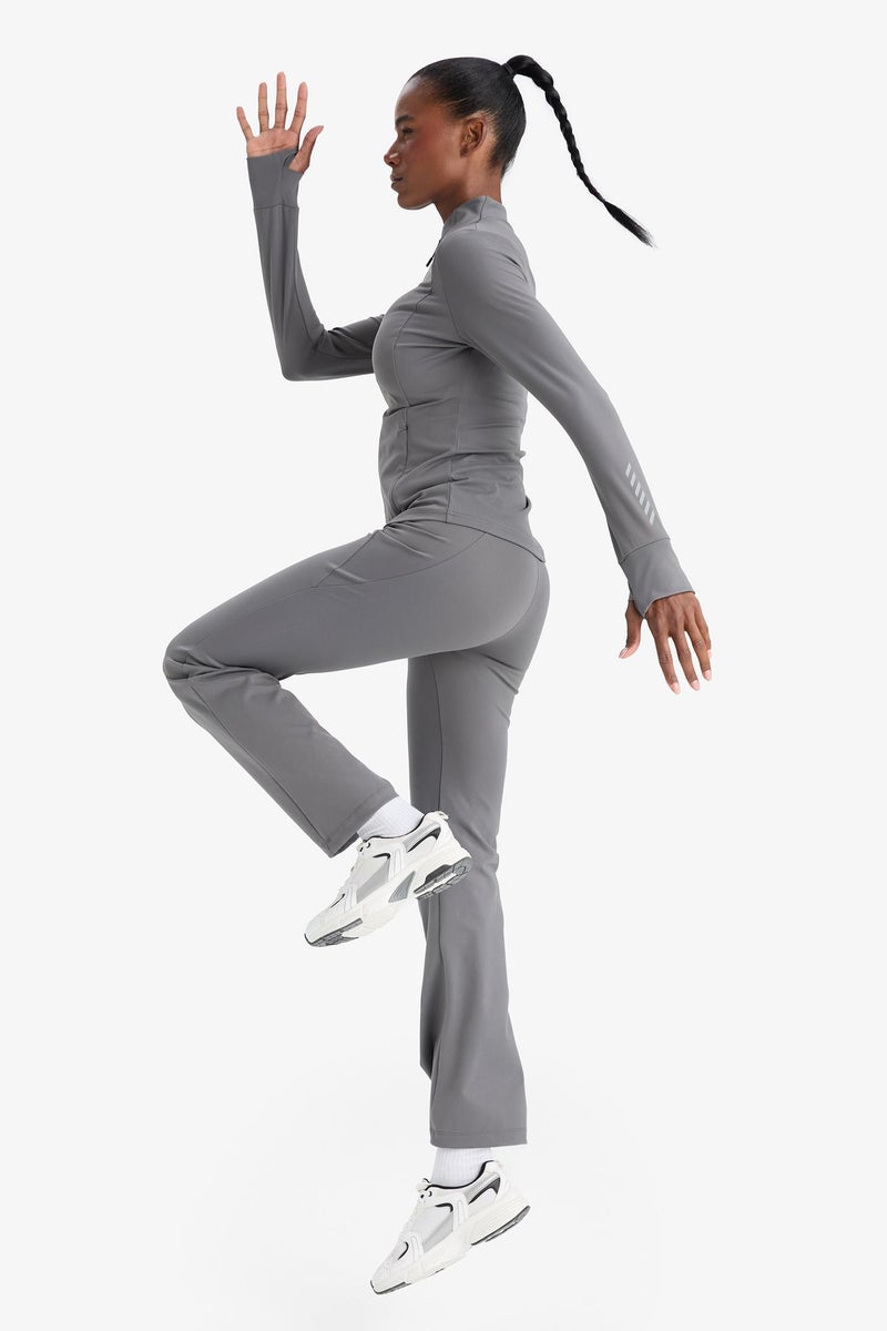 DeFacto Grey Woman Flare Fit Trousers Casual - Image 4