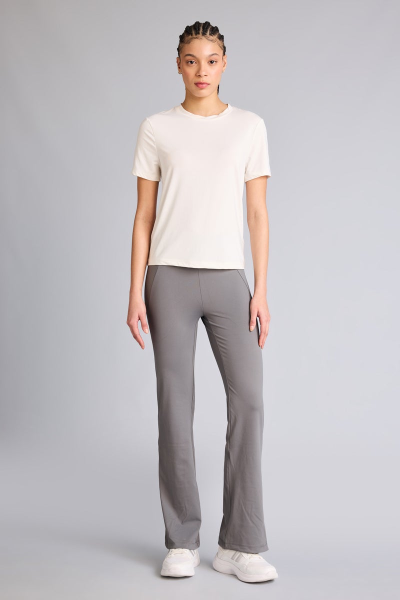 DeFacto Grey Woman DeFactoFit Flare Fit Soft Touch Premium Sports Trousers Casual - Image 1