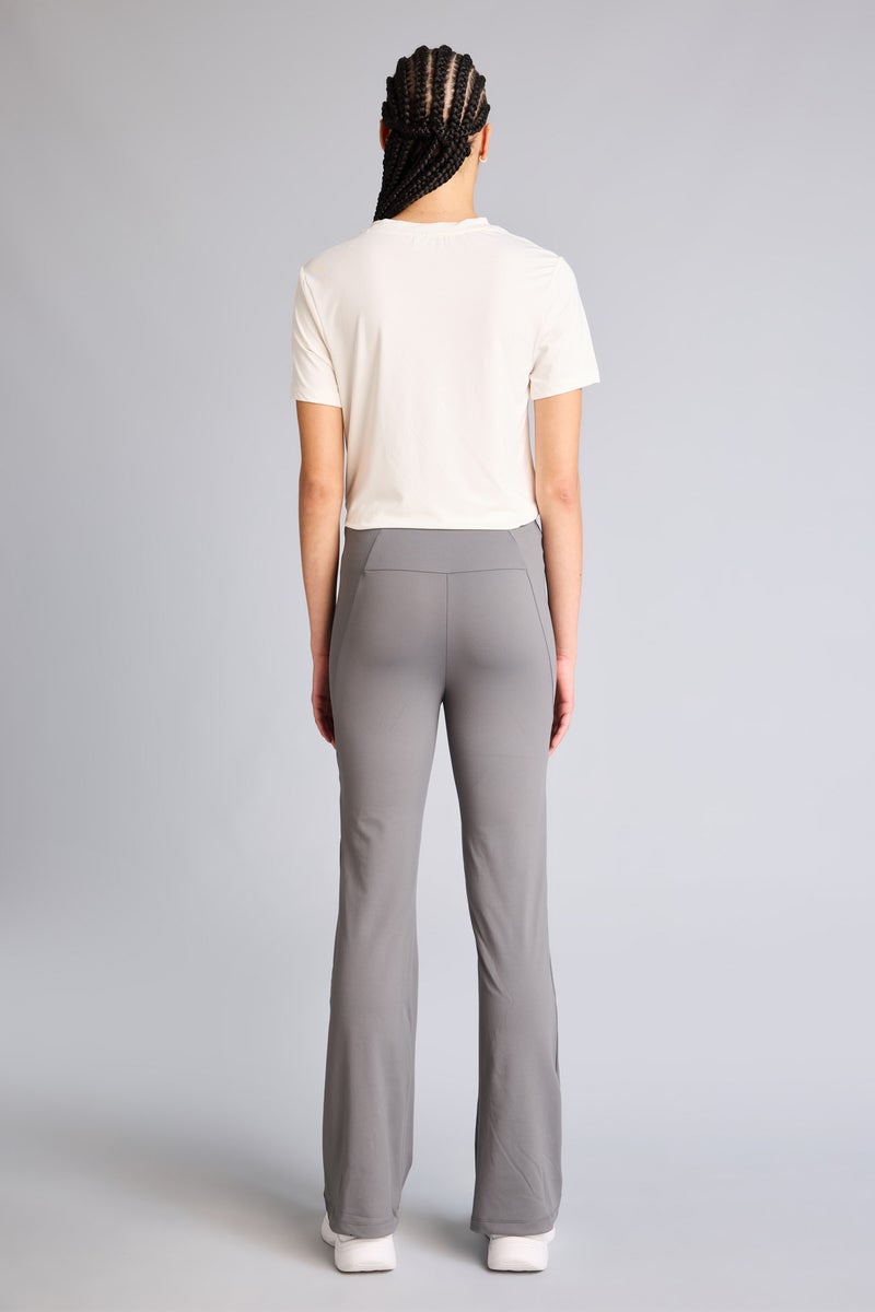 DeFacto Grey Woman DeFactoFit Flare Fit Soft Touch Premium Sports Trousers Casual - Image 5