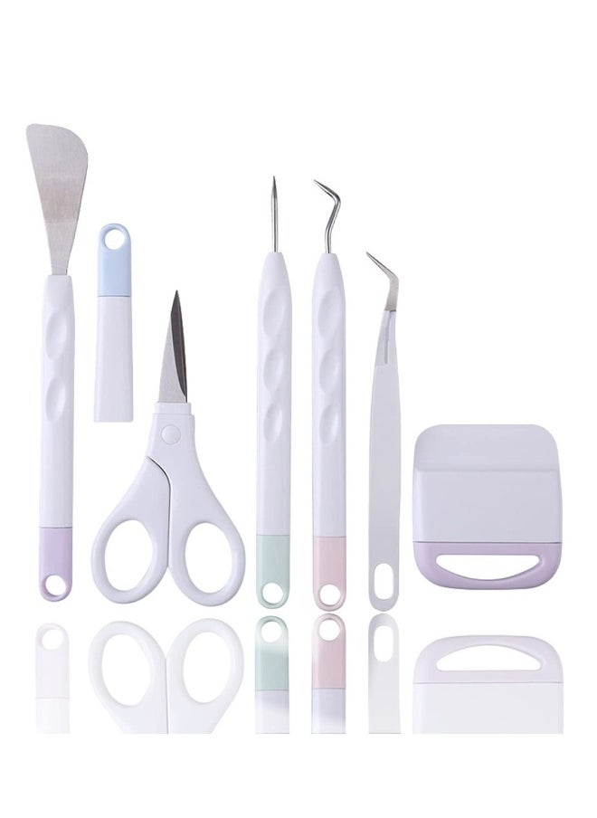 Basic Tools Set Craft Vinyl Tools Set 6pcs Cardstock Crafting Tools Kit for Cricut Silhouette Siser Oracal 631 651 751 Vinyl