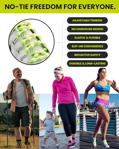 Caterpy RUN - Ultimate No Tie Shoelaces for Adults & Kids - Versatile & Easy-to-Use Shoe Laces - Jaguar Black, XL, Single Pack - Image 2