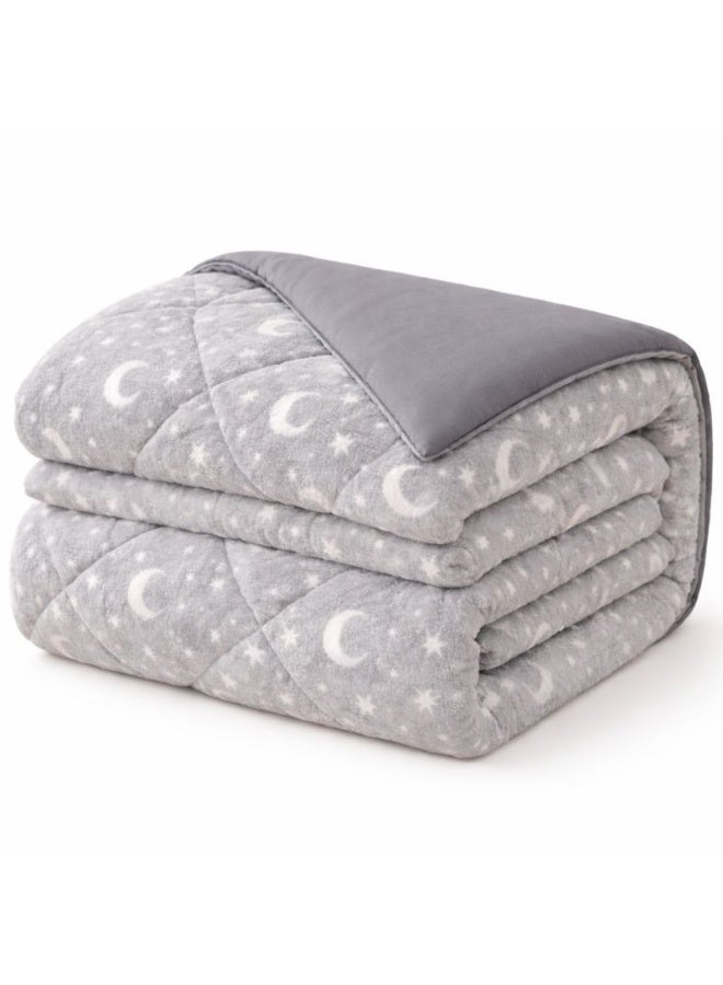 سنوز لحاف شتوي دبل فيس فرو لومي & مايكروفايبر جراي، سنوز ، 210*220 سم - Image 1