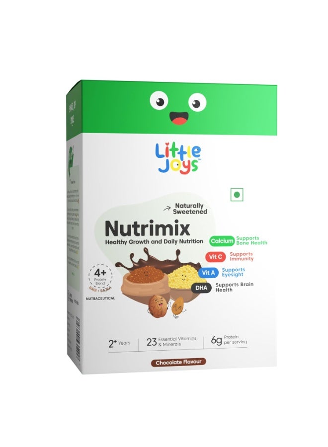 Little Joys Nutrimix Nutrition Powder 1kg|2-6 Years|Zero Refined Sugar|Supports Healthy Growth & Boosts Immunity|With Ragi, Bajra, Almonds & Oats|Chocolate Flavour, 1 count, 33 servings - Image 1