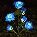 Homeleo Homeleo [Upgraded 6 Flowers] Solar Powered Decorative Rose Garden Stake Lights, Waterproof Realistic Artificial Flowers  - Image 2