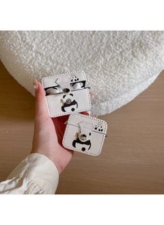 Suitable For AirPods 4 Headphone Case Cartoon All-inclusive Leather Case For Apple1/2 Generation Pro2 Bluetooth Protective Case One-piece Case-Color:One-piece Leather Case-panda-Model:Airpods Pro2 (protective Sleeve)