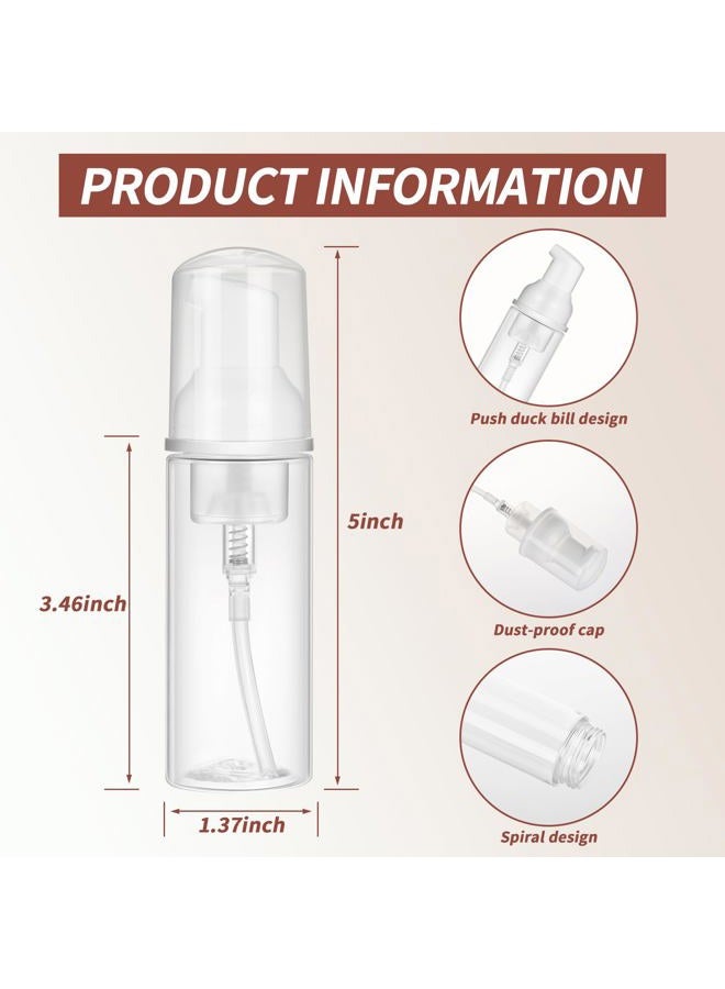 JIUZHU Foam Pump Bottle 10 Pcs 2oz Foaming Soap Pump Dispenser & BPA Free for Cleaning, Travel, Cosmetics Packaging, Hand Soap Foaming, Wash Eyelashes，Shampoo - Image 2