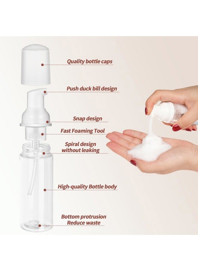 JIUZHU Foam Pump Bottle 10 Pcs 2oz Foaming Soap Pump Dispenser & BPA Free for Cleaning, Travel, Cosmetics Packaging, Hand Soap Foaming, Wash Eyelashes，Shampoo - Image 5