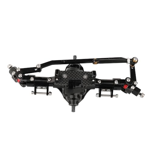 Pothyes Aluminum 6x6 8x8 Complete Axle Set with Enhanced Axle Shaft for Axial SCX10 RC4WD D90 110 RC Crawler Upgrade Parts Black Middle Steering - Image 1
