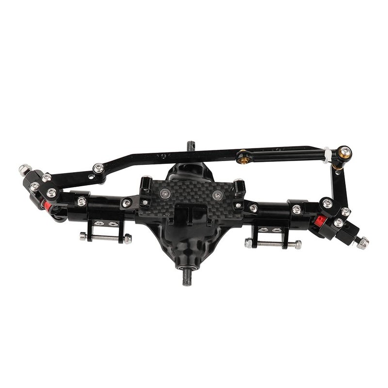 Pothyes Aluminum 6x6 8x8 Complete Axle Set with Enhanced Axle Shaft for Axial SCX10 RC4WD D90 110 RC Crawler Upgrade Parts Black Middle Steering - Image 3