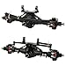 Pothyes Aluminum 6x6 8x8 Complete Axle Set with Enhanced Axle Shaft for Axial SCX10 RC4WD D90 110 RC Crawler Upgrade Parts Black Middle Steering - Image 4
