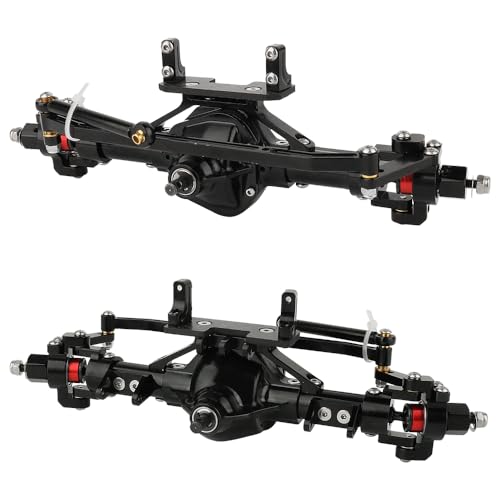 Pothyes Aluminum 6x6 8x8 Complete Axle Set with Enhanced Axle Shaft for Axial SCX10 RC4WD D90 110 RC Crawler Upgrade Parts Black Middle Steering - Image 5