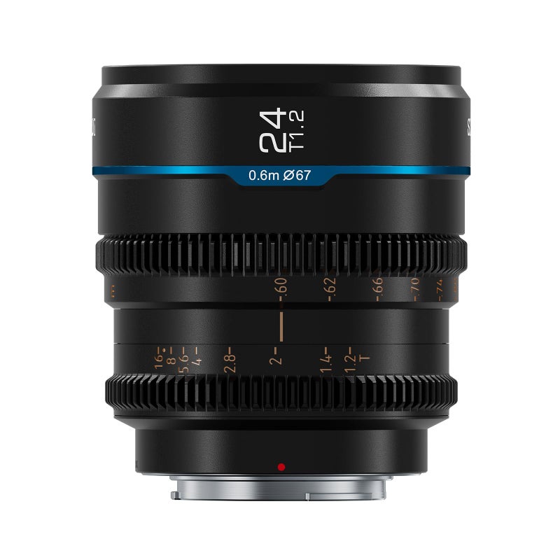 SIRUI Night Walker 24mm S35 Manual Focus Cine Lens T12 Large Aperture Lens for E Mount Cameras FX30 ZVE10 A6500 A6600 MS24EB Black
