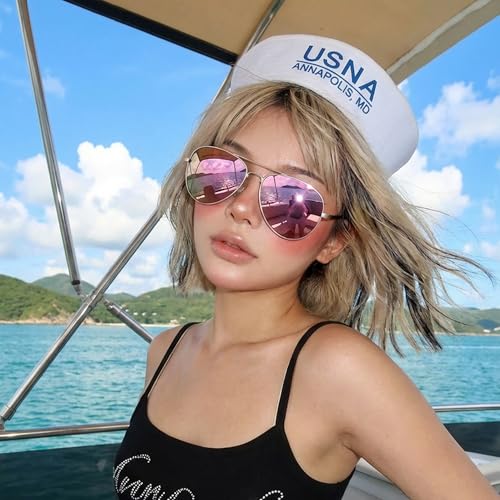 SIPHEW Womens Aviator Polarized Sunglasses - Oversized Mirrored Double Bridge Sunglasses w UV Protection for Women/Men - Image 4