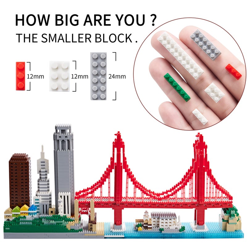 JXRLMB Micro Building Blocks Set for Adults Architecture Skyline Collection San Francisco 3574PCS - Image 3