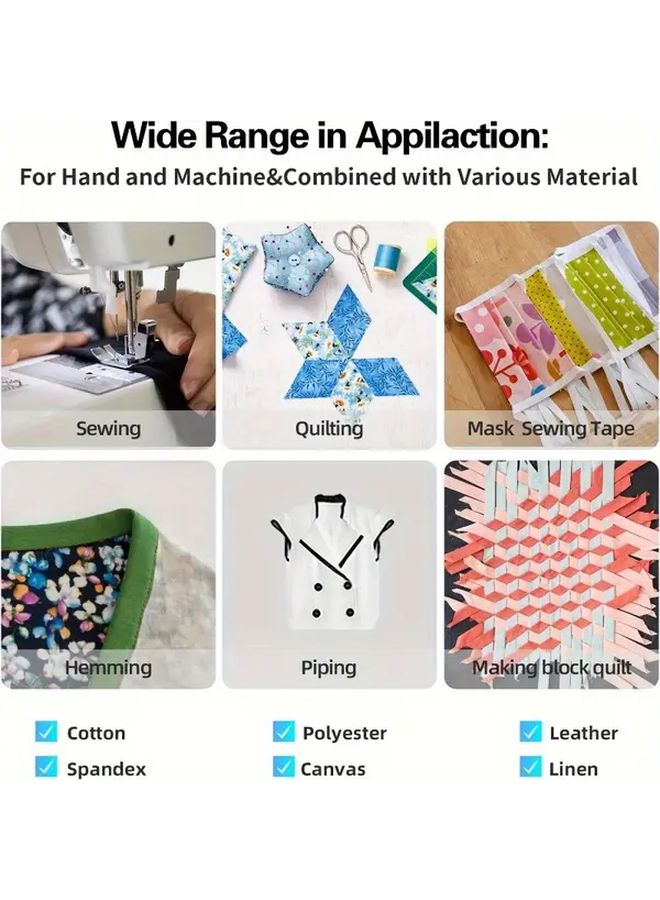 Black Pre Folded 1 2 Inch Polyester Quilt Strap 50m FanChose for Sewing - Image 5