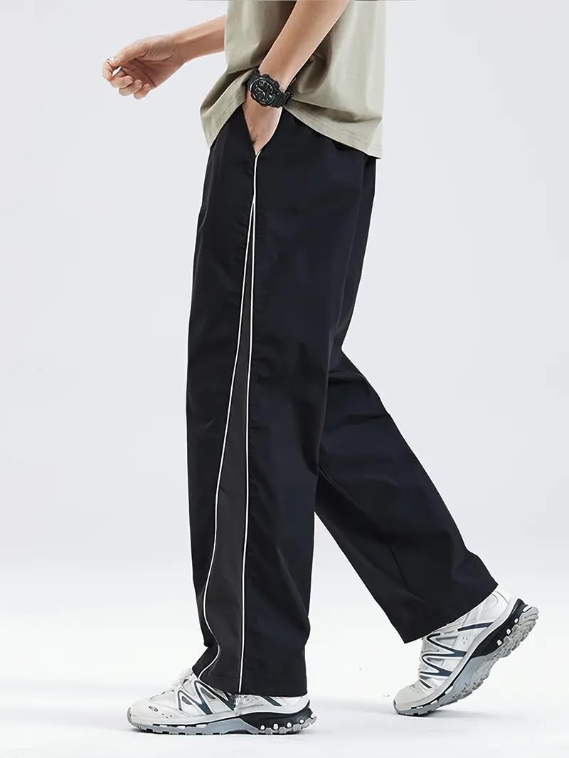 Trillion Light Fit Straight Fit Track Pant for Men | Lower for Men | Gym Trackpants Black - Image 4